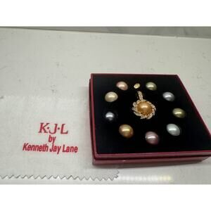 KJL Kenneth Jay Lane Vintage First Lady Simulated Pearl Enhancer Set
